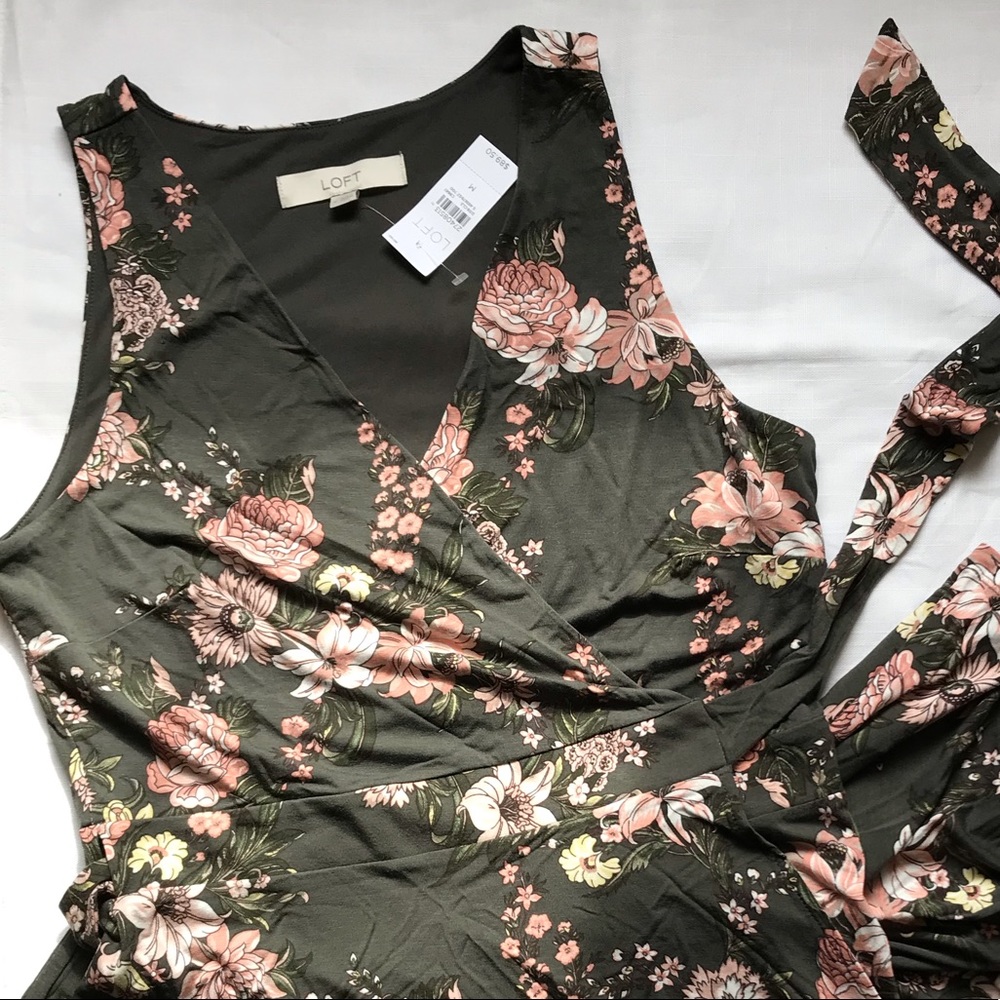 NWT LOFT Boutique Wrap Midi Dress - Picture 4 of 6